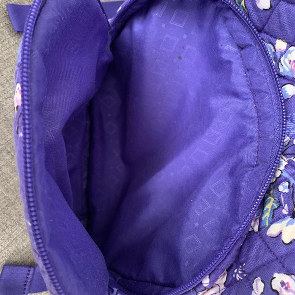 Vera Bradley Cotton Wild Roses Floral Small Travel Backpack - Picture 10 of 14